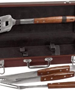 Executive Gift Shoppe | Roman Monogram Rosewood Barbecue Set 2