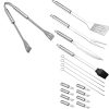 Generic 4 PCS Wooded BBQ Accessories Grilling Tools,Stainless Steel BBQ Tools Grill Tools Set for Cooking- Grilling Gifts for Men Him 3