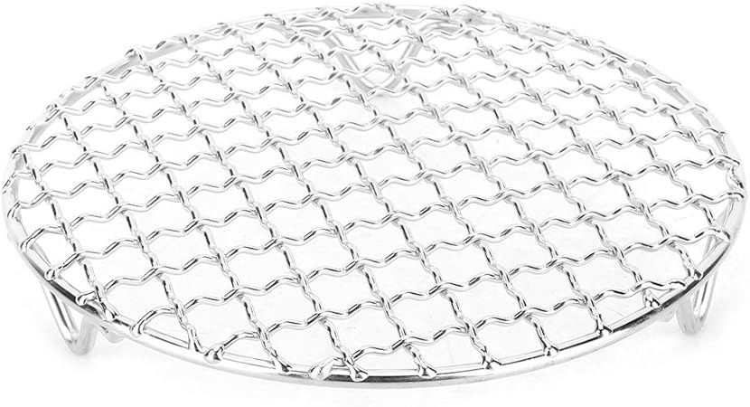 Round Stainless Steel Grill, Non Stick BBQ Rack Barbecue Mesh Fish Meat Grill Net, Outdoor Round BBQ Campfire Grill Grid for Dutch Oven, Camping Cookware Round Stainless Steel Grill, Non Stick BBQ Rack Barbecue Mesh Fish Meat Grill Net, Outdoor Round BBQ Campfire Grill Grid for Dutch Oven, Camping Cookware