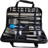 GALPADA 1 Set Stainless Steel Barbecue Tools with Food Clamp Spade Fork and Brush Complete Grill Accessories Kit for Outdoor Cooking with Storage Bag