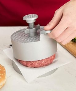 Adjustable Burger Press, Hamburger Patty Maker Makes 1/4lb to 3/4lb Patties for BBQ Grill, Non-Stick Food Grade Cast Aluminum 2