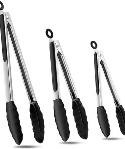 BBQ Tongs, BBQ Grilling Tongs Kitchen Cooking Salad Bread Serving Tong Non-Stick Clip Clamp Stainless Steel Tools Accessories