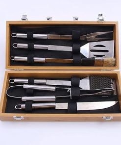 KANDUO 6 PC BBQ Grilling Accessories Grill Tools Set - Stainless Steel with Storage Case for Camping,Gifts for Dad Durable, Stainless Steel Grill Tools - Perfect Grill Gifts for Men