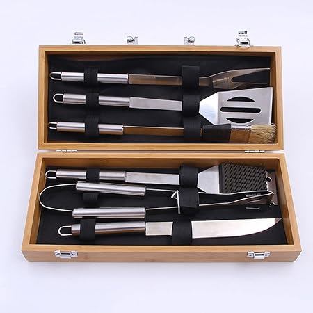 6 PC BBQ Grilling Accessories Grill Tools Set – Stainless Steel with Storage Case for Camping,Gifts for Dad Durable, Stainless Steel Grill Tools 6 PC BBQ Grilling Accessories Grill Tools Set - Stainless Steel with Storage Case for Camping,Gifts for Dad Durable, Stainless Steel Grill Tools