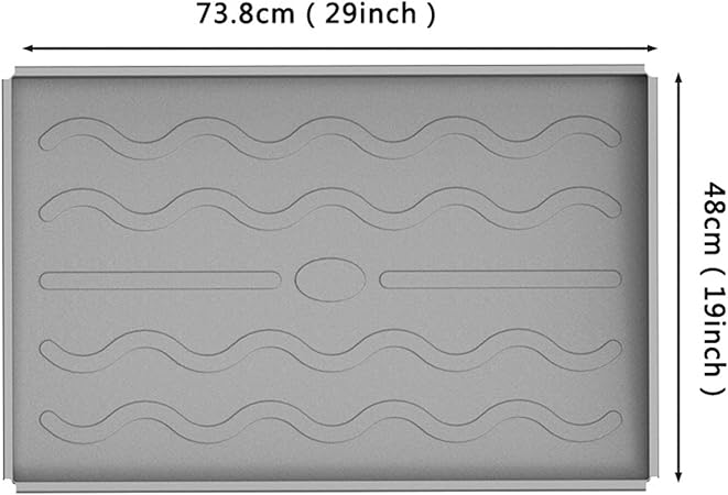 Silicone Grill Mat, Griddle Tools Mat Silicone Outdoor Grill Cooking Surface Protective Mat Cover BBQ Mats, Baking Mats, Grill Prep Trays (Grey) 2 Silicone Grill Mat, Griddle Tools Mat Silicone Outdoor Grill Cooking Surface Protective Mat Cover BBQ Mats, Baking Mats, Grill Prep Trays (Grey) - Image 2