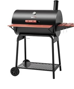 Royal Gourmet CC1830V 30 Barrel Charcoal Grill & Cuisinart CGS-W13 Wooden Handle Tool Set, Black, Deluxe Pizza Grilling Pack (13-Piece) 2