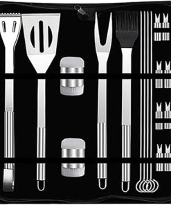 Barbecue Tools 18pcs Stainless Steel BBQ Grill Set Barbecue Utensil Accessories Kit for Outdoor with Storage Bag for Camping Family Picnic Party Father’s Day 2