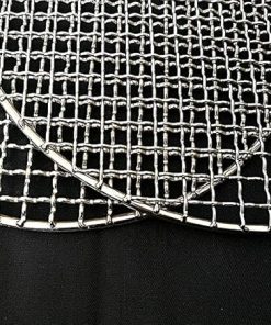 1pc Round BBQ Grill Mesh Home Roast Nets Bacon Grill Tool Iron Nets Barbecue Accessories BBQ Mat Grid (Size : 50cm) 2