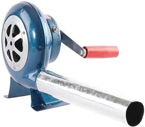 Manual Iron Gear BBQ Blower Fan - Hand Crank Blacksmith Forge Blower, Manual BBQ Air Blower with Duct Cooking, Grill Fire Starter Flame Exciter, for Camping/Hiking/Outdoor Grill Accessories ( Size : 1