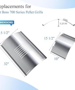pb1000 Flame Broiler Bottom and Flame Broiler Slide Cover for Pit Boss 1000 Series Pellet Grills Model: PB1000T2, PB1000T1, PB1000SC2, PB1000SC1, Austin XL, Rancher XL 2