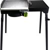 Domi 3-Shelf Outdoor Grill Table, Grill Cart with Wheels, Outdoor Pizza Oven and Food Prep Table, Stainless Steel Tabletop with Tank Hook, Griddle Stand for Blackstone Griddle Outside BBQ 4
