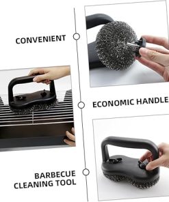 Toyvian Multi Functional Grill Brush for Outdoor Grills Compact BBQ Cleaning Tool with Bristles for Easy Scraping and Cleaning Portable and Lightweight for Effortless Use 2