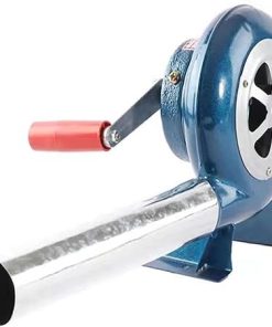 Portable Iron Gear Popcorn Fan - Manual Iron Gear BBQ Blower, Hand Crank Blacksmith Forge Blower, with Duct Cooking Manual BBQ Air Blower, Suitable for Camping/Picnic/Outdoor Grill Accessories ( Size