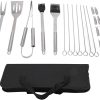 Mikikit Stainless Steel Grill Basket for Outdoor Cooking Portable Barbecue Tool for Fish and Vegetables Durable Picnic Grill Equipment with Strong Hold and 3