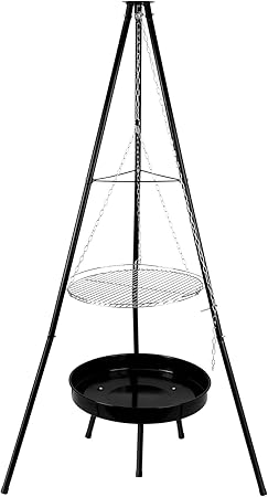 LDIW Cooking Tripod, Tripod Grilling Set, Stainless Steel Camp Tripod for Outdoor BBQ Barbecue Campfire Cooking Hanging Pot Camping Cookware Accessory LDIW Cooking Tripod, Tripod Grilling Set, Stainless Steel Camp Tripod for Outdoor BBQ Barbecue Campfire Cooking Hanging Pot Camping Cookware Accessory