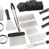 Griddle Accessories Kit 12 Pieces Flat Top Grill Accessories with Spatula Scraper Griddle Tools Utensils Set for Outdoor BBQ,Teppanyaki,Cooking Barbecue and Camping