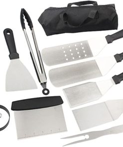 Griddle Accessories Kit 12 Pieces Flat Top Grill Accessories with Spatula Scraper Griddle Tools Utensils Set for Outdoor BBQ,Teppanyaki,Cooking Barbecue and Camping