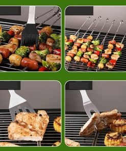 Grilling Accessories BBQ Grill Tools Set, 20PCS Stainless Steel Grilling Kit for Smoker, Camping, Kitchen, Barbecue Utensil Gifts for Men Women 2