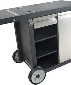 Razor Universal Rolling Prep Cart with Shelves and Storage Drawer for Portable Outdoor Griddle and Grills, Accessory Only, Black 2
