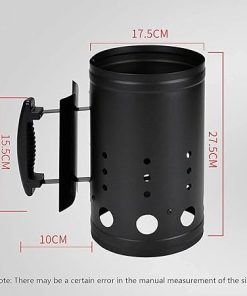 Charcoal Chimney Starter, Fire Briquette Starters Set, Fireplace Accessories BBQ Tools Charcoal Starters, for Backpacking Camping Hiking Picnic 2