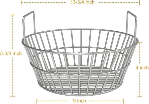 Stainless Charcoal Ash Basket for Large BGE Grill, Charcoal Grill Ash Basket also fits Kamado Joe Classic and Other Similar Grills - Image 2