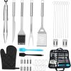 20-Piece Stainless Steel BBQ Tool Set, Heavy Duty Grilling Accessories Kit with Storage Case, for Outdoor Cooking, Camping, Barbecue & Kitchen 4
