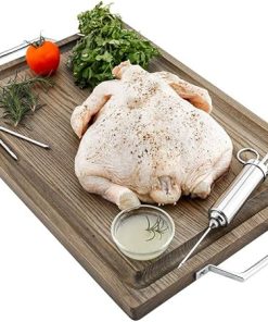 Restaurantware Met Lux Meat Injector Kit Professional Food Injector Syringe Kit - 2 Ounce Syringe 3 Needles Stainless Steel Meat Injector Set 2 Cleaning Brushes For Marinating And Seasoning