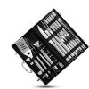 27 Pieces of Barbecue Tools Set Outdoor Barbecue Tools Set Aluminum Box Packaging