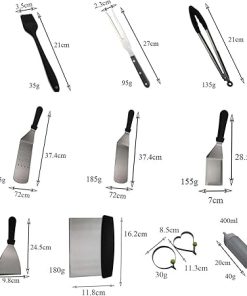 Heavy Duty Stainless Steel Grill Accessories, BBQ Tool Utensils Set, BBQ Grill Accessories Tools Set, Portable Grill Accessories for Backpacking, Climbing 2