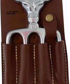 Brazilian Flame Aluminum Bad Bull Fork 4 Teeth with Leather Sheath
