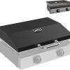 Upgrade Hinged Lid for Blackstone 22 Inch Omnivore Griddle 1666(2024 Model) 1666AZ 1813 2203 2271 2205 2020 Griddle Hard Cover, Grill Hood Flat Top with Thermometer for Blackstone Original 22 Inch