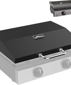 Upgrade Hinged Lid for Blackstone 22 Inch Omnivore Griddle 1666(2024 Model) 1666AZ 1813 2203 2271 2205 2020 Griddle Hard Cover, Grill Hood Flat Top with Thermometer for Blackstone Original 22 Inch