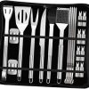 Balacoo Barbecue Tool Set 20-Piece Stainless Steel BBQ Tools Grill Utensils Barbecue Accessories Storage Bag Perfect for Outdoor Cooking Camping Tailgating