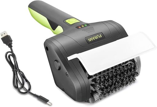 Cordless Rechargeable Grill Brush PURAMI Safe Grilling Rescue Gift No Shedding Bristles, 360° Rotating Cleaner Brush, Lithum 8V 700r/min Heavy Duty BBQ Accessories for Grill bot