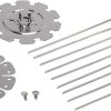 Grill Accessories,5 Pcs BBQ Tools Set Stainless Steel BBQ Brush Fork Shovel Food Clip with Storage Bag Barbecue Kit 4