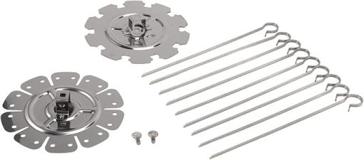 BBQ Grill Grill Grill, Kitchen Air Fryer, Electric Oven Swivel Kebab Cage Accessories