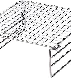 OUSIKA DOUBA Foldable Stainless Steel BBQ Grill Rack Portable Camping Mini BBQ Grill Bracket Barbecue Accessories for Outdoor Camping Picnic Barbecue