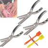 Rib Membrane Removal Tool, Stainless Steel Rib Membrane Remove Tool Kit, Rib Prep Pro, Dishwasher Safe BBQ Accessories, Ergonomic Design for Easy Membrane Removal (3pcs)