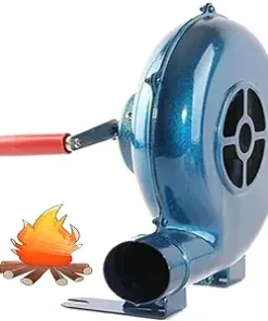DARZYS Hand Crank Blacksmith Forge Blower, Outdoor Cooking Barbecue Fire Bellows, For Camping Boiler Barbecue Tool(150W) 2