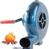 DARZYS Hand Crank Blacksmith Forge Blower, Heavy Duty Manual Cooking Air Blower, Portable Grill Fire Starter Flame Exciter, For Camping/Picnic/Outdoor BBQ Tool(150W) 4