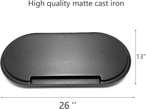 C981 Cast Iron Nonstick Cooking Griddle plate Replacement Parts for Coleman Swaptop RoadTrip Portable 285 LX LXE LXX Grills 26-1/2" x 13-1/2" - Image 2