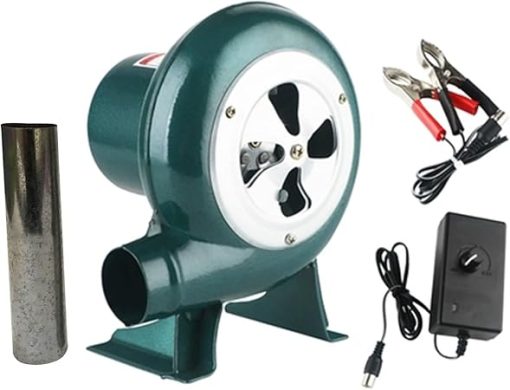 THAMBA Outdoor Cooking BBQ Fan Air Blower, Electric Blacksmith Forge Blower, Camping Picnic Accessories with Speed Regulator and Air Duct (Size : 30W)