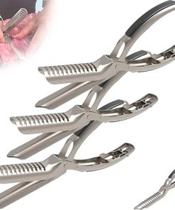 Rib Prep Tool Membrane Remover, Rib Membrane Remover Stainless Steel Tool Kit, Ribs Skinner for BBQ Enthusiasts - Ergonomic Design for Easy Membrane Removal - Dishwasher Safe BBQ Accessories(3pcs)