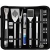 BBQ Accessories Tools Set-5 Pcs Includes Stainless Steel Roasting Fork Roasting Shovel Roasting Clip Oil Brush, Grilling Accessories Kit for Home BBQ, Camping, Kitchen 3