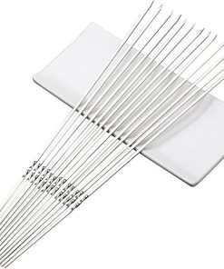 BBQ Grill Camping BBQ Grill Rack Portable Outdoor Folding BBQ Grill Stainless Steel Detachable Multi-Functional Kitchen Accessories Picnic (Color : 20pcs, Size : 1)
