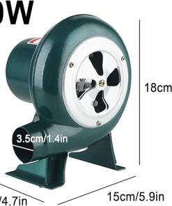 THAMBA Outdoor Cooking BBQ Fan Air Blower, Electric Blacksmith Forge Blower, Camping Picnic Accessories with Speed Regulator and Air Duct (Size : 30W) 2