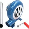 Cooking Manual BBQ Air Blower - Iron Gear Popcorn Fan Manual Fan, Grill Fire Starter Flame Exciter, with Duct Iron Gear Manual BBQ Blower, for Outdoor Fireplace Hiking Grill Accessories(300W)