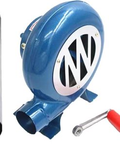Cooking Manual BBQ Air Blower - Iron Gear Popcorn Fan Manual Fan, Grill Fire Starter Flame Exciter, with Duct Iron Gear Manual BBQ Blower, for Outdoor Fireplace Hiking Grill Accessories(300W)