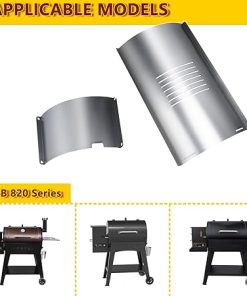 Nisorpa Flame Broiler Kit for Pit Boss 820 Series Pellet Grills,Adjusting Slide Cover and Bottom Kit Replacement Parts for Pit Boss,Metal Grill Parts Fit Pit Boss 820 Pellet Smoker 2