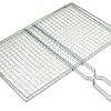 Stainless Steel Round BBQ Grill Mesh Barbecue Net Tray Multi Purpose Racks for Steaming and Cooling Cross Wire Design，29cm, 33cm(29cm) 3